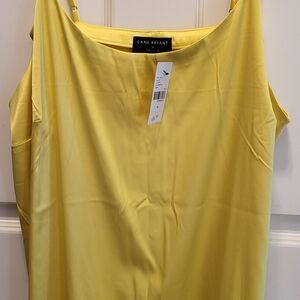 NWT Lane Bryant Yellow Satin Silk Camisole Sz 16